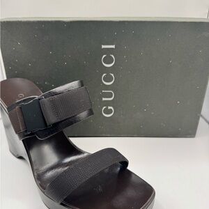 Gucci Women's Brown Platform Slides